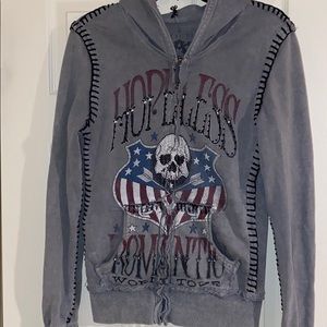 Great Affliction zip-up sweatshirt